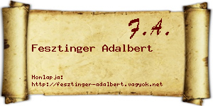 Fesztinger Adalbert névjegykártya